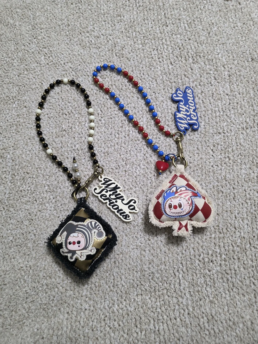 Bundle Why So Serious Beaded Keychain